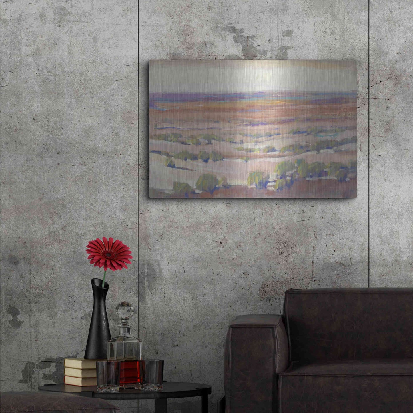 Luxe Metal Art 'High Desert Pastels I' by Tim O'Toole, Metal Wall Art,36x24