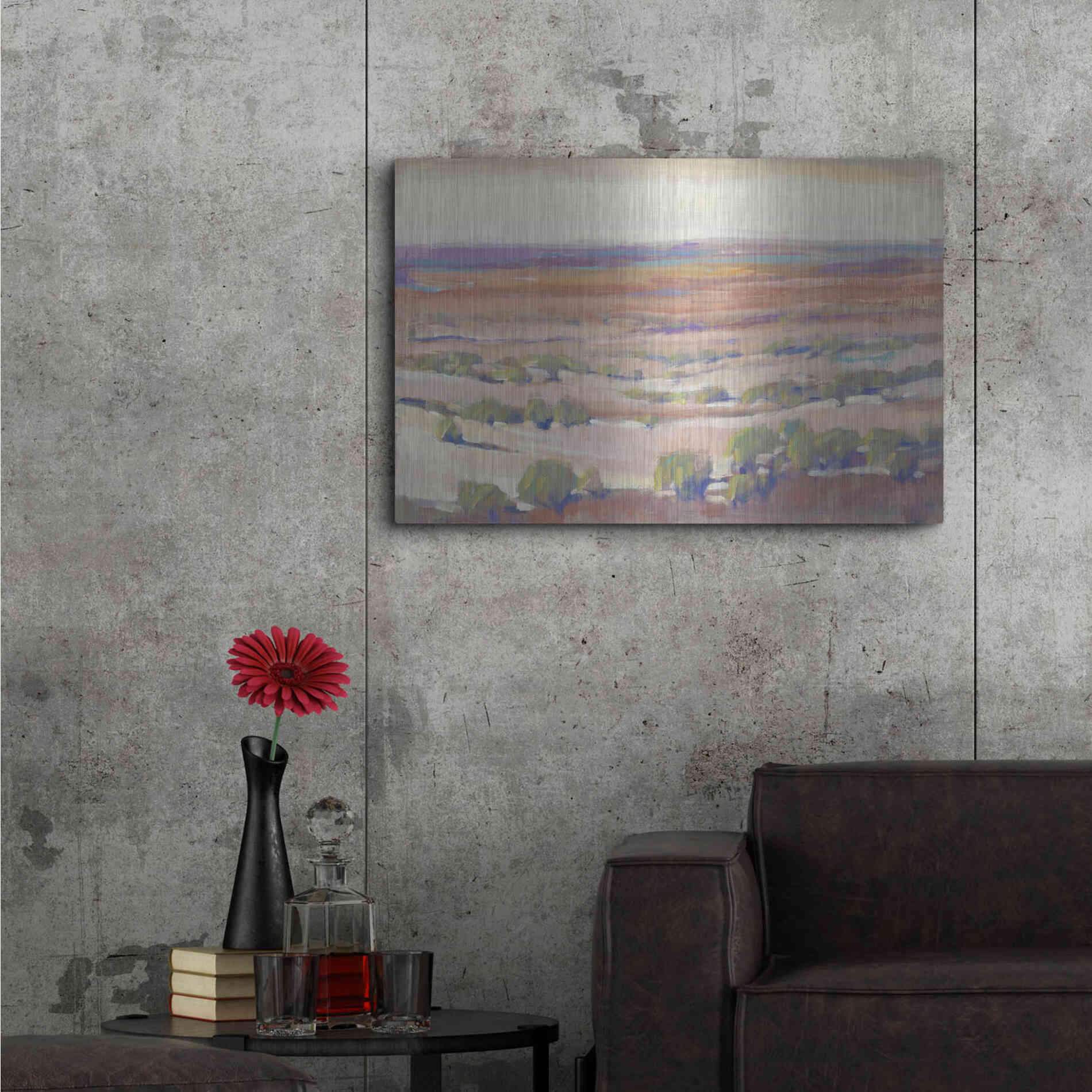 Luxe Metal Art 'High Desert Pastels I' by Tim O'Toole, Metal Wall Art,36x24