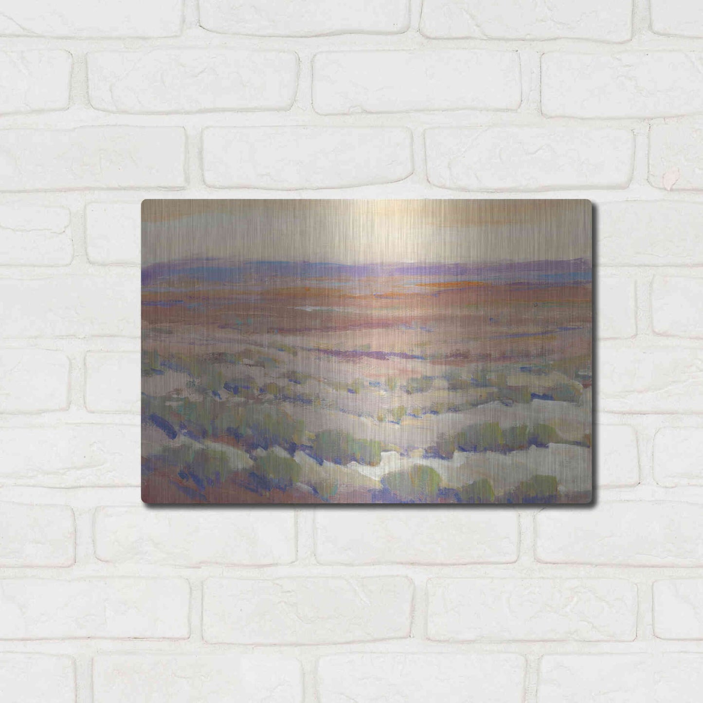 Luxe Metal Art 'High Desert Pastels II' by Tim O'Toole, Metal Wall Art,16x12