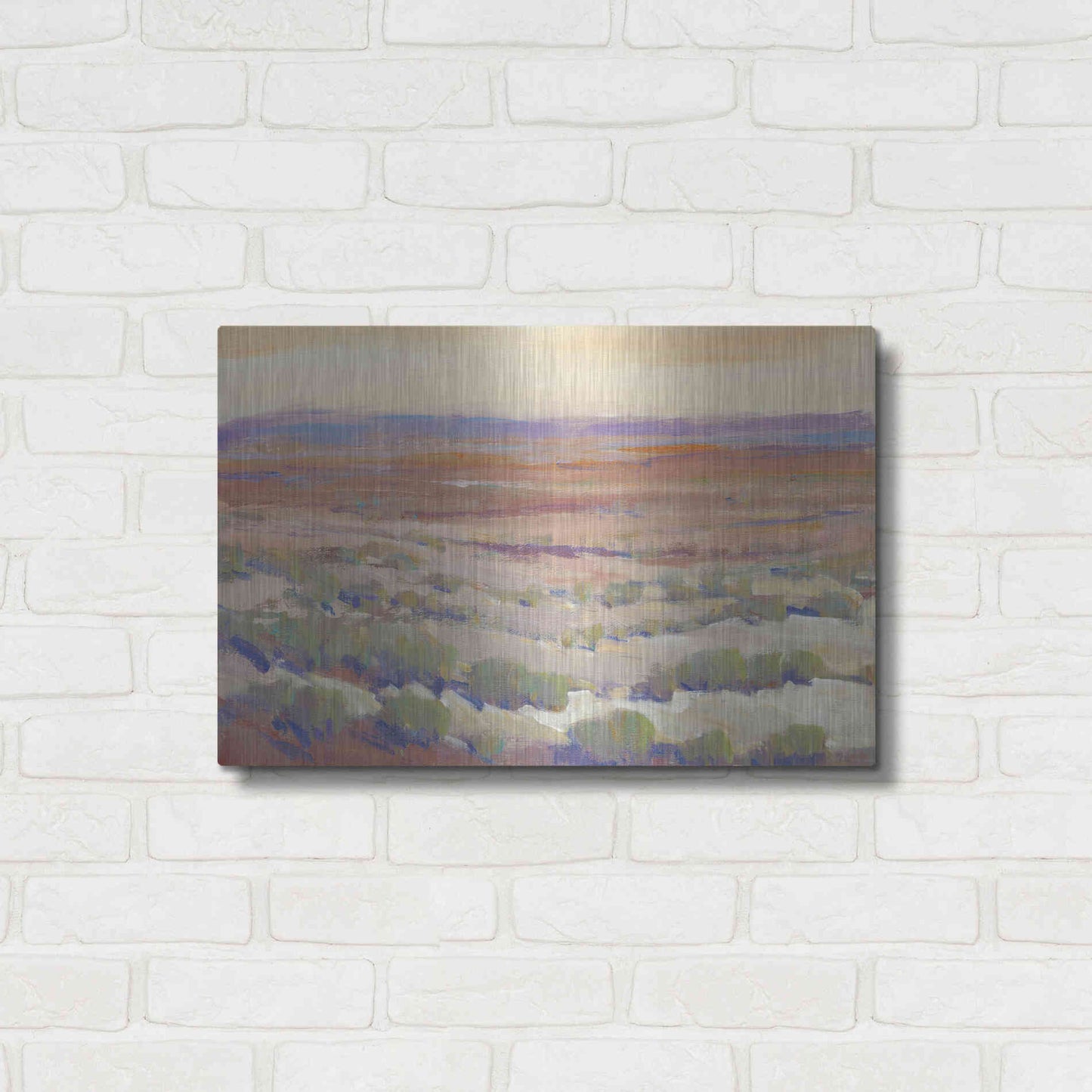 Luxe Metal Art 'High Desert Pastels II' by Tim O'Toole, Metal Wall Art,24x16