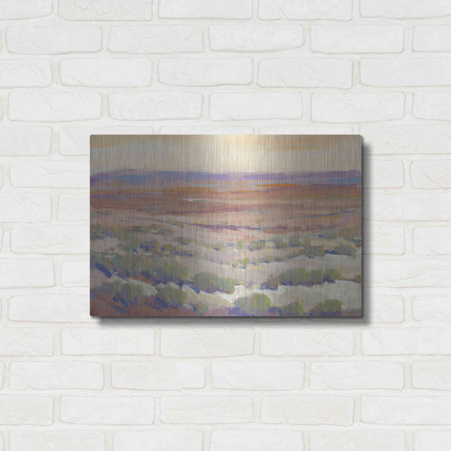 Luxe Metal Art 'High Desert Pastels II' by Tim O'Toole, Metal Wall Art,24x16