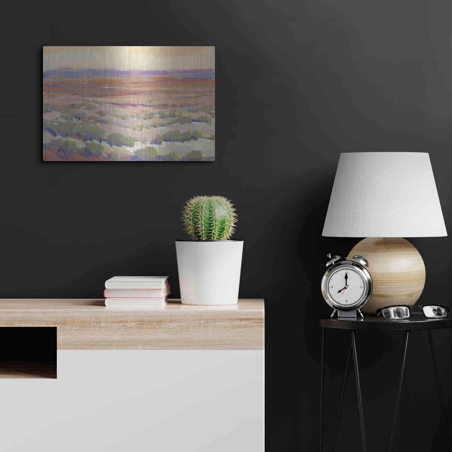 Luxe Metal Art 'High Desert Pastels II' by Tim O'Toole, Metal Wall Art,24x16