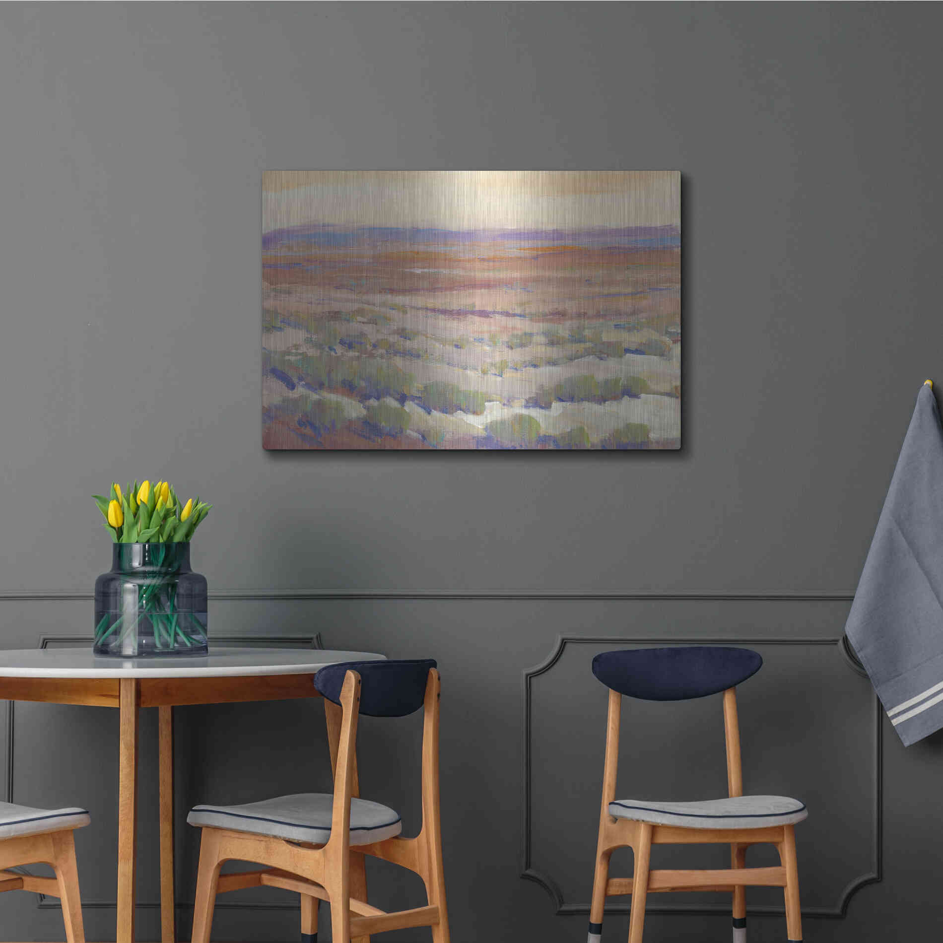 Luxe Metal Art 'High Desert Pastels II' by Tim O'Toole, Metal Wall Art,36x24