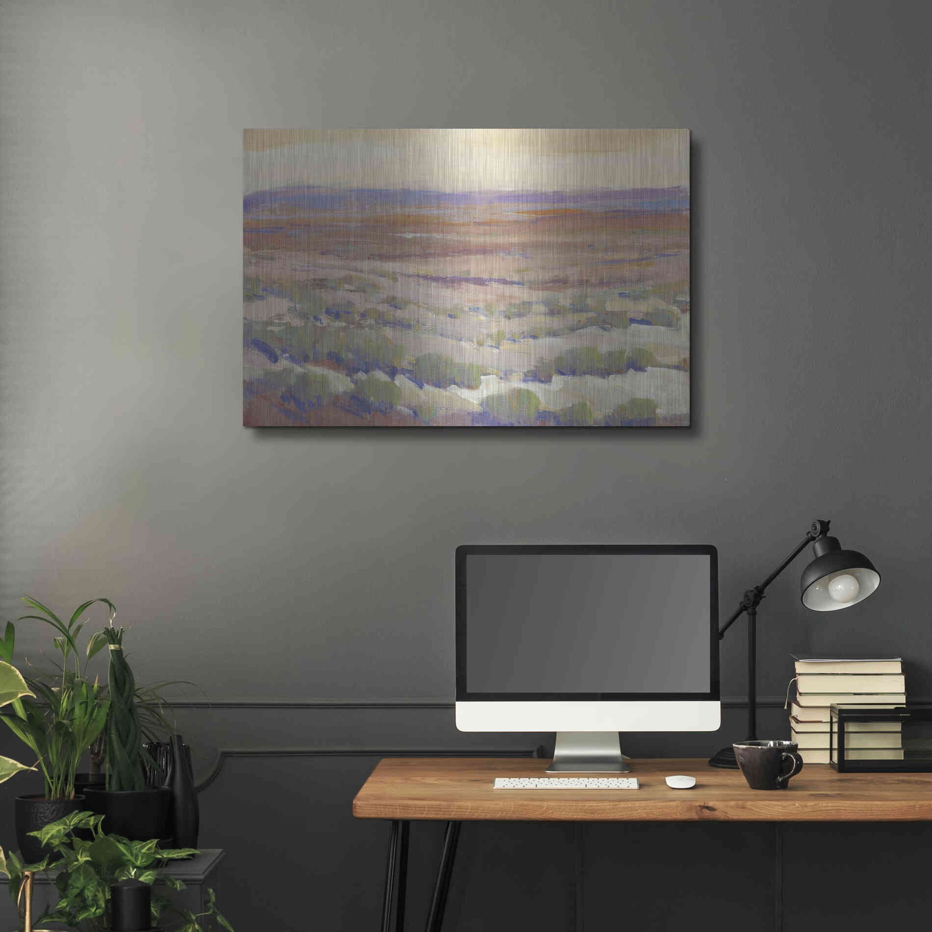 Luxe Metal Art 'High Desert Pastels II' by Tim O'Toole, Metal Wall Art,36x24