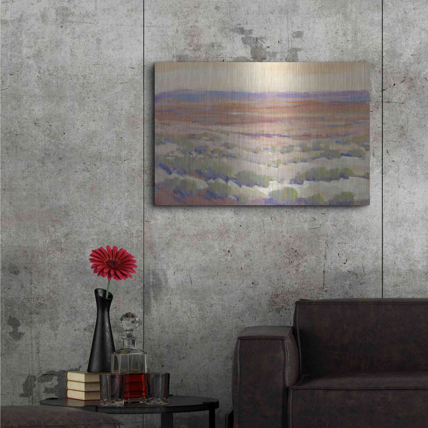 Luxe Metal Art 'High Desert Pastels II' by Tim O'Toole, Metal Wall Art,36x24