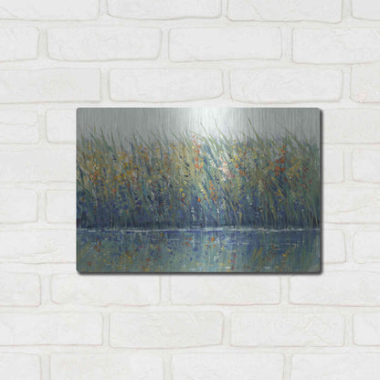 Luxe Metal Art 'Wildflower Reflection I' by Tim O'Toole, Metal Wall Art,16x12
