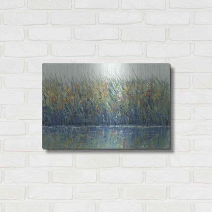Luxe Metal Art 'Wildflower Reflection I' by Tim O'Toole, Metal Wall Art,24x16