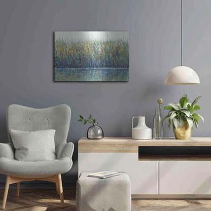 Luxe Metal Art 'Wildflower Reflection I' by Tim O'Toole, Metal Wall Art,24x16