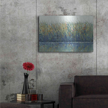 Luxe Metal Art 'Wildflower Reflection I' by Tim O'Toole, Metal Wall Art,36x24