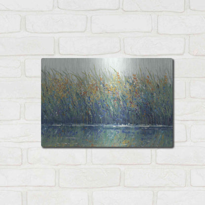 Luxe Metal Art 'Wildflower Reflection II' by Tim O'Toole, Metal Wall Art,16x12