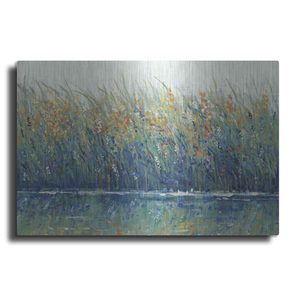 Luxe Metal Art 'Wildflower Reflection II' by Tim O'Toole, Metal Wall Art