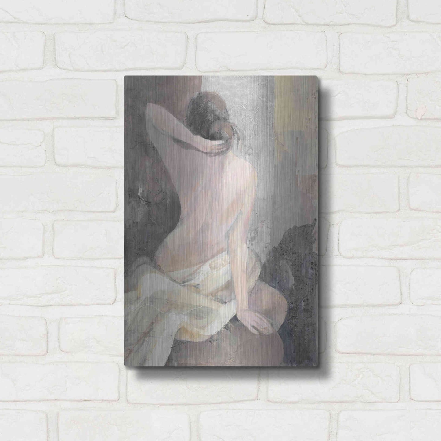 Luxe Metal Art 'After the Bath I' by Albena Hristova, Metal Wall Art,12x16