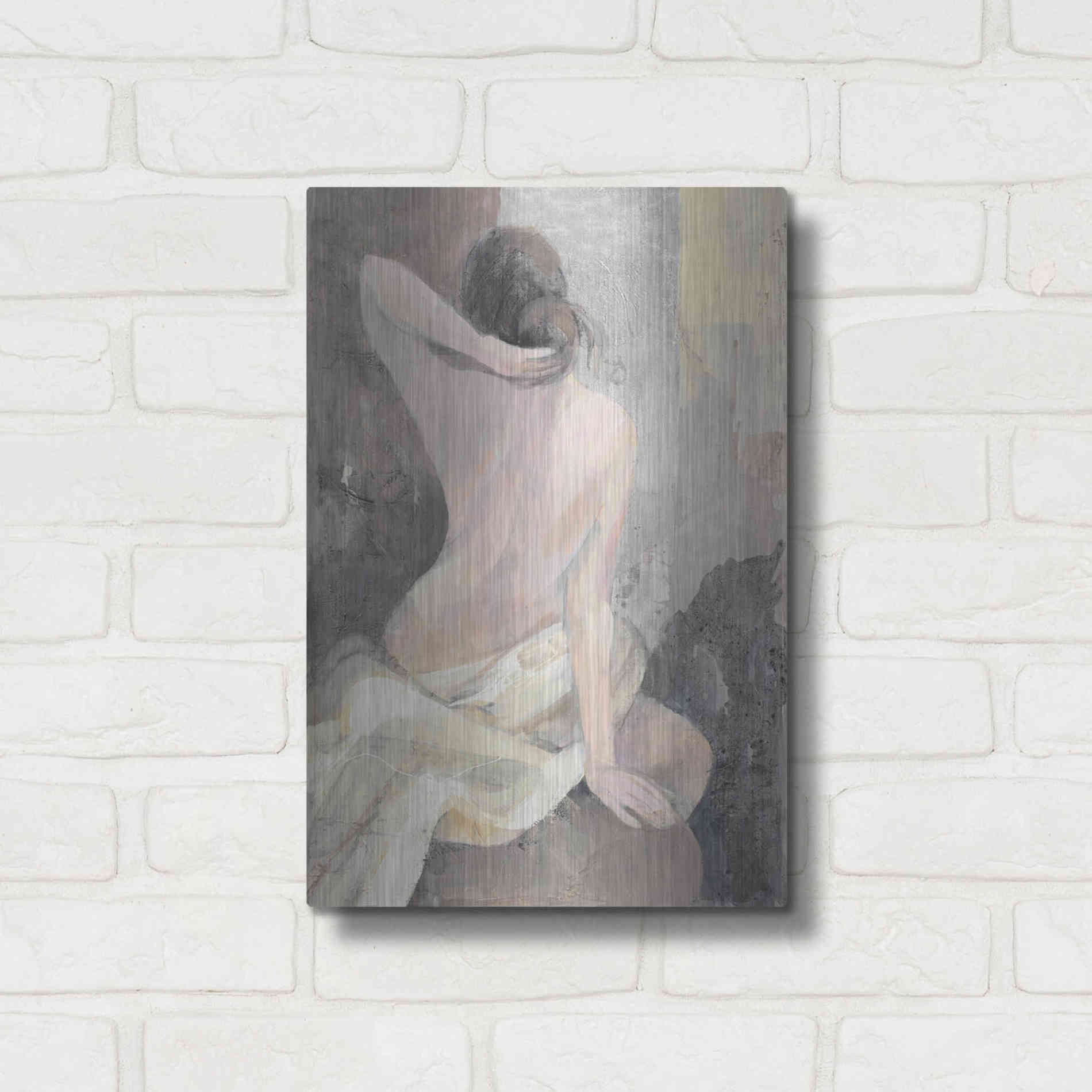 Luxe Metal Art 'After the Bath I' by Albena Hristova, Metal Wall Art,12x16