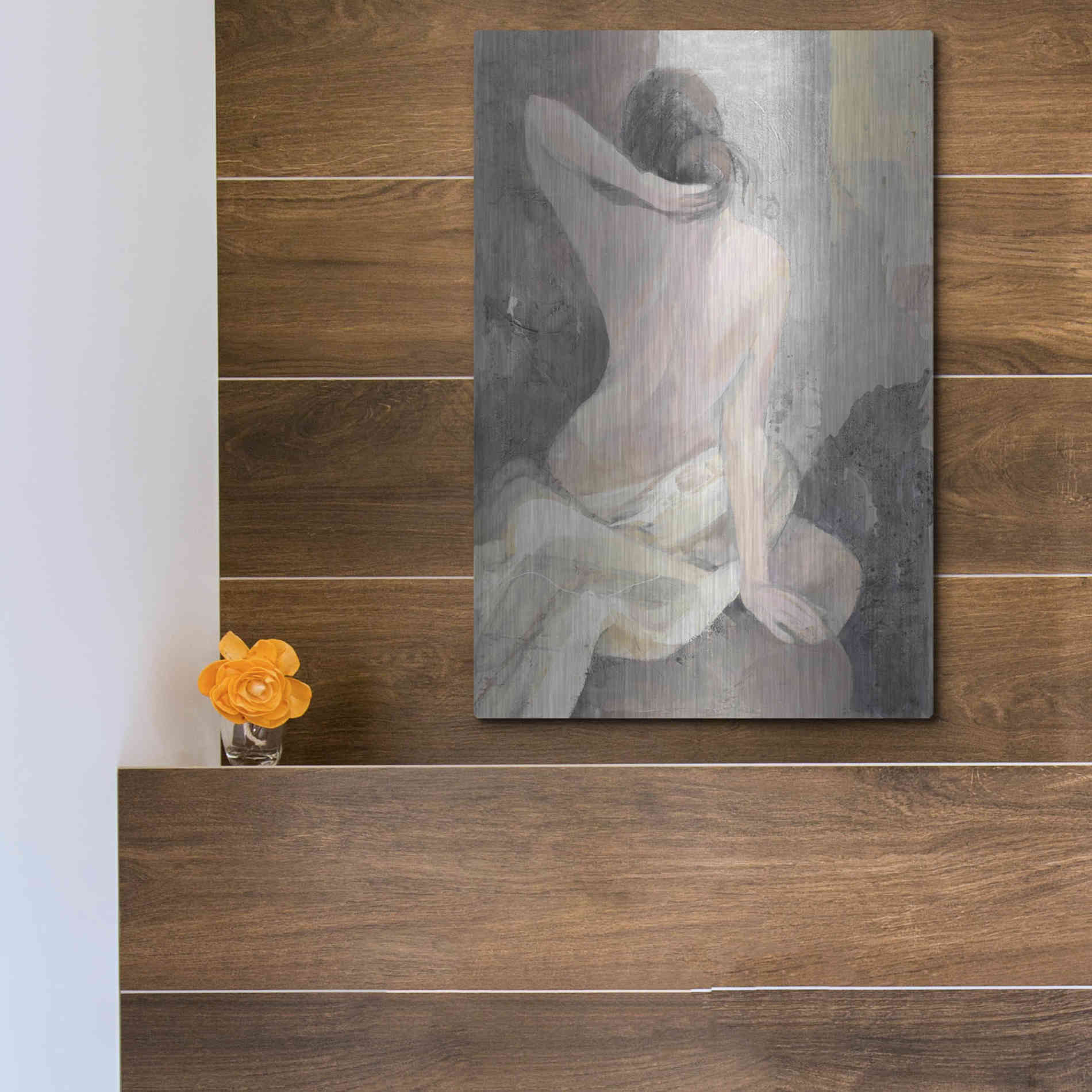 Luxe Metal Art 'After the Bath I' by Albena Hristova, Metal Wall Art,12x16