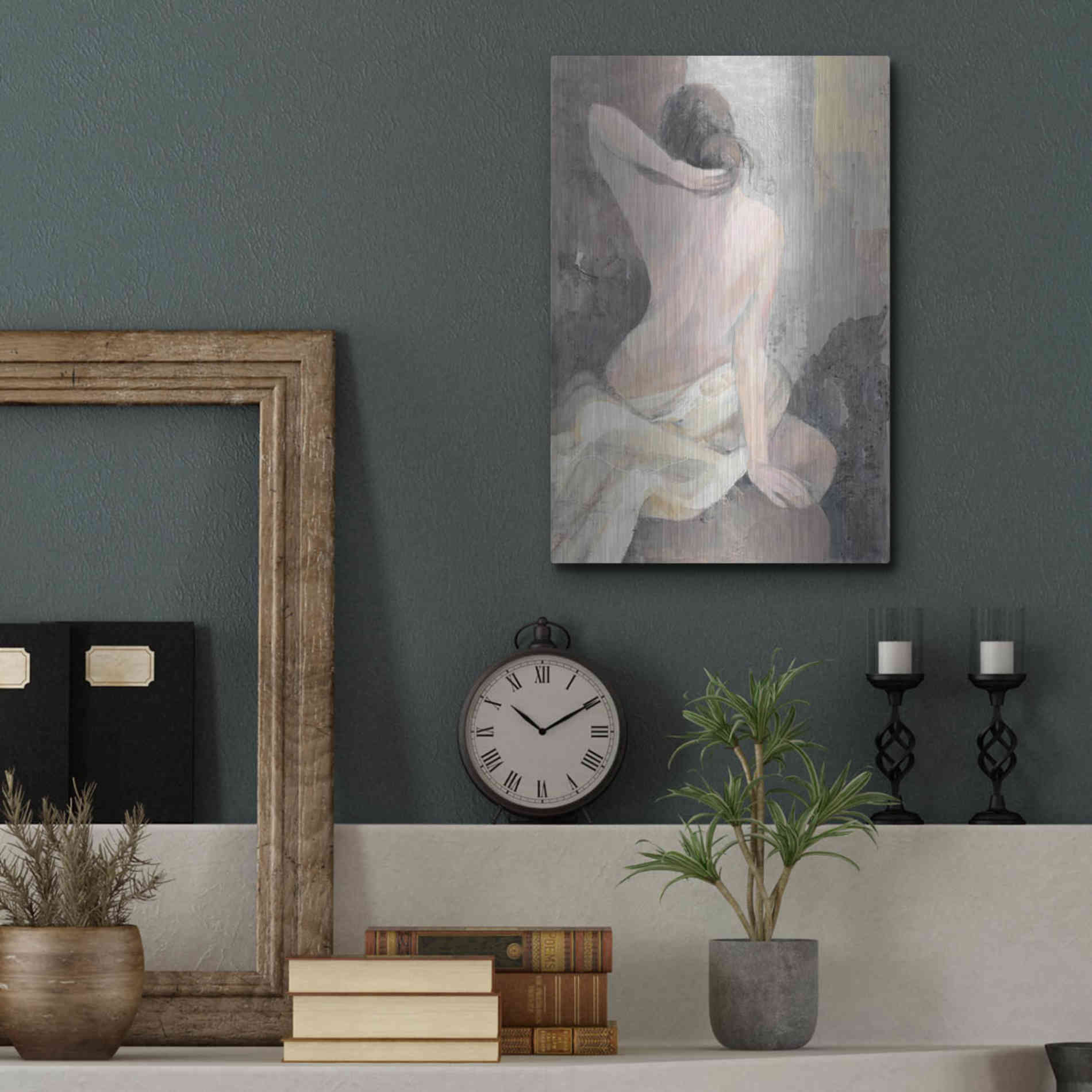Luxe Metal Art 'After the Bath I' by Albena Hristova, Metal Wall Art,12x16