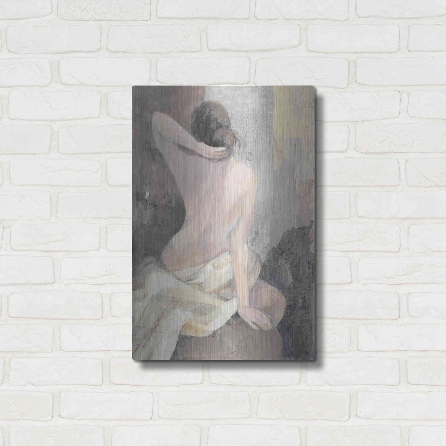Luxe Metal Art 'After the Bath I' by Albena Hristova, Metal Wall Art,16x24