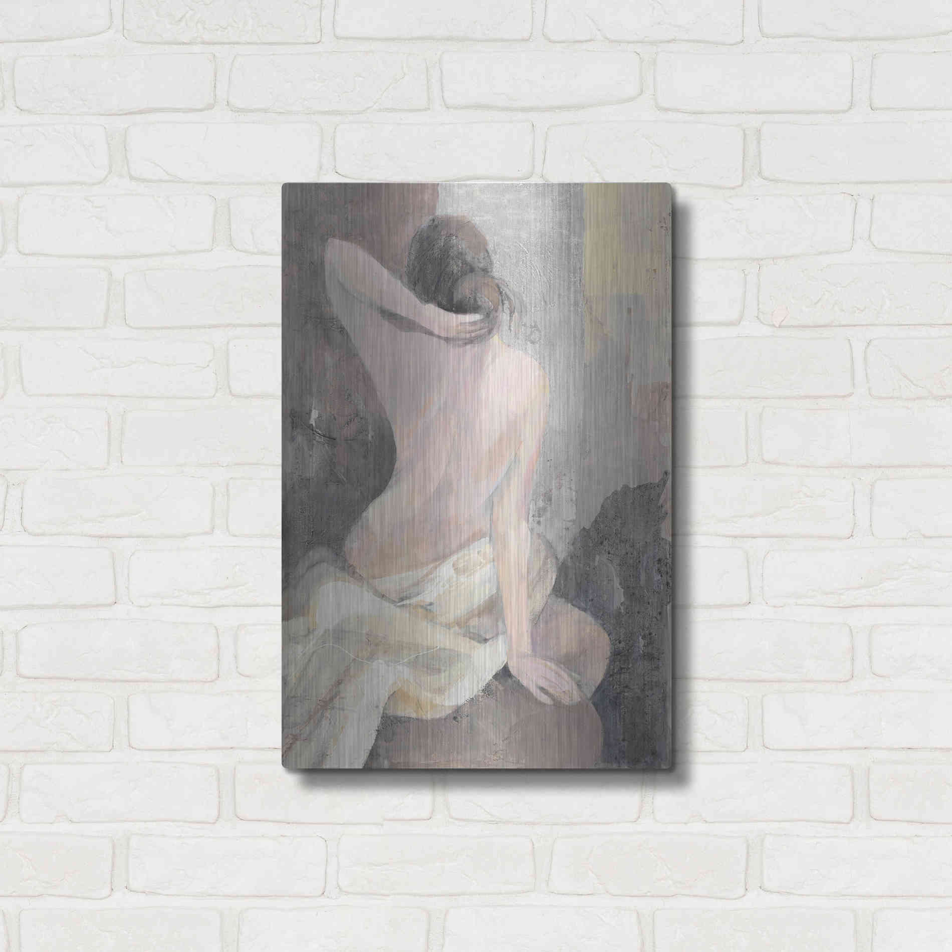 Luxe Metal Art 'After the Bath I' by Albena Hristova, Metal Wall Art,16x24