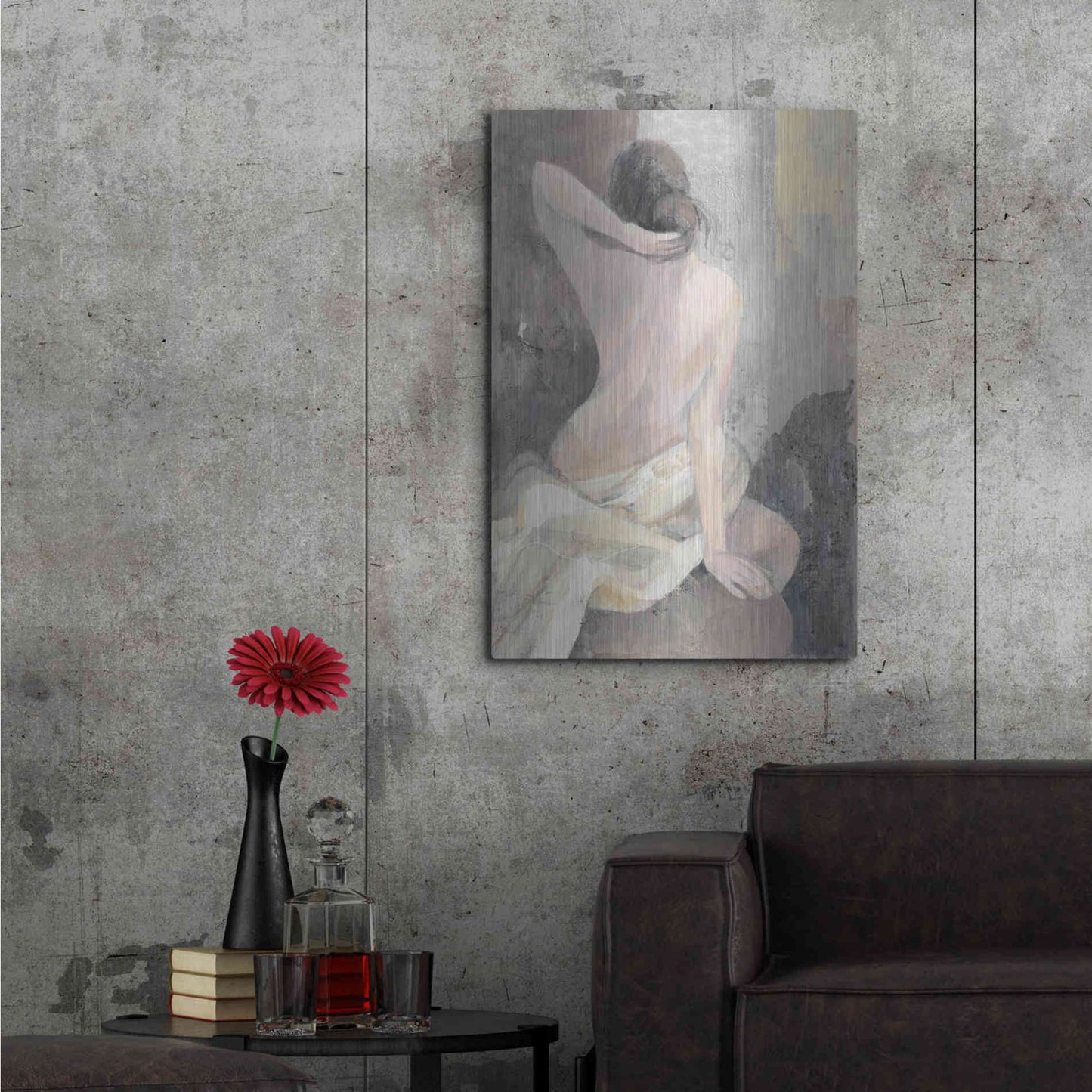 Luxe Metal Art 'After the Bath I' by Albena Hristova, Metal Wall Art,24x36