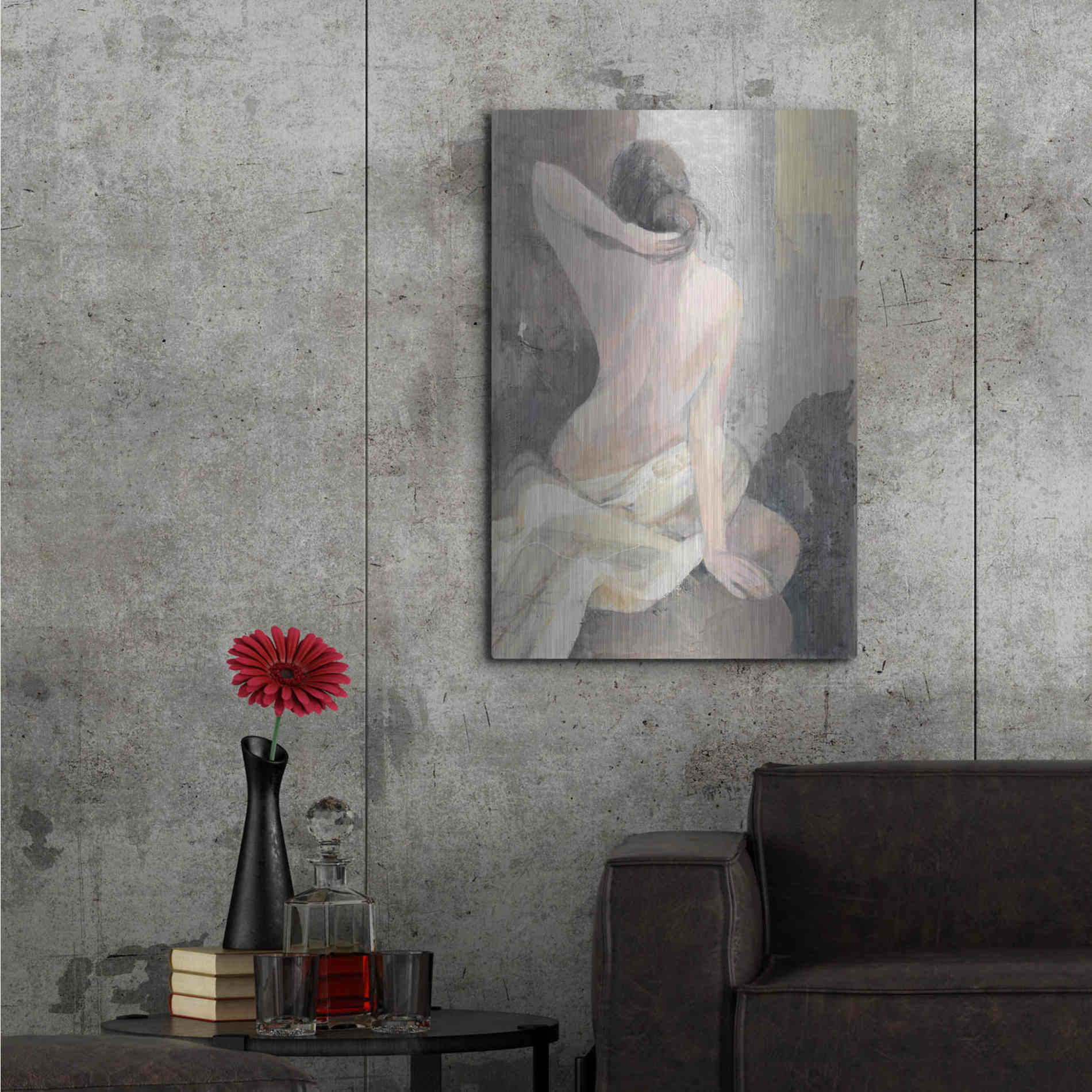 Luxe Metal Art 'After the Bath I' by Albena Hristova, Metal Wall Art,24x36