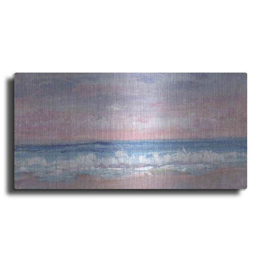 Luxe Metal Art 'Coastal Pink Horizon I' by Tim O'Toole, Metal Wall Art