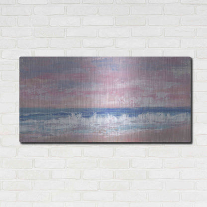 Luxe Metal Art 'Coastal Pink Horizon II' by Tim O'Toole, Metal Wall Art,48x24