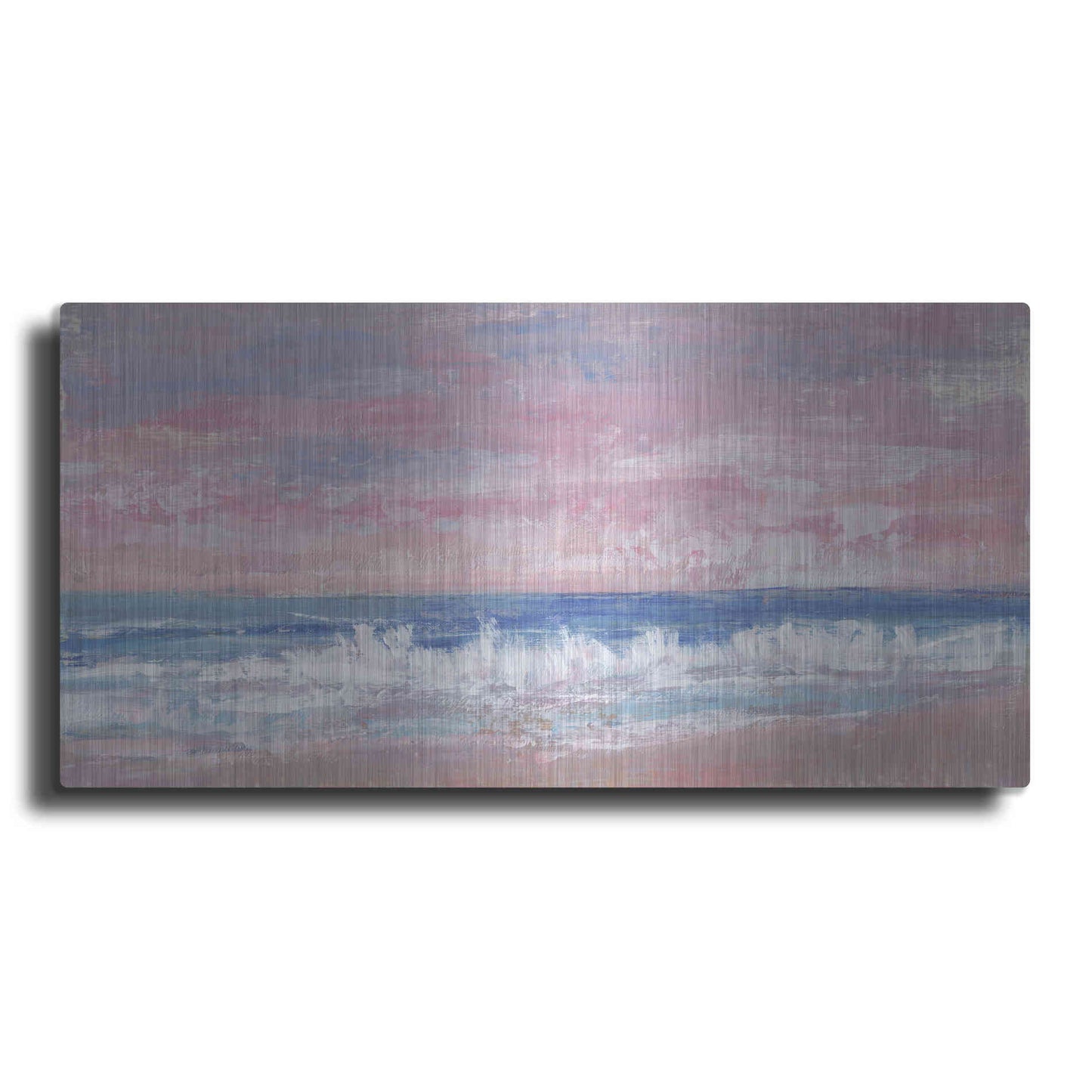Luxe Metal Art 'Coastal Pink Horizon II' by Tim O'Toole, Metal Wall Art