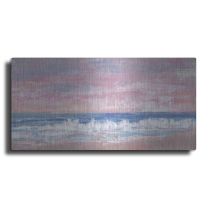 Luxe Metal Art 'Coastal Pink Horizon II' by Tim O'Toole, Metal Wall Art