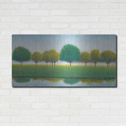 Luxe Metal Art 'Trees in a Line II' by Tim O'Toole, Metal Wall Art,48x24