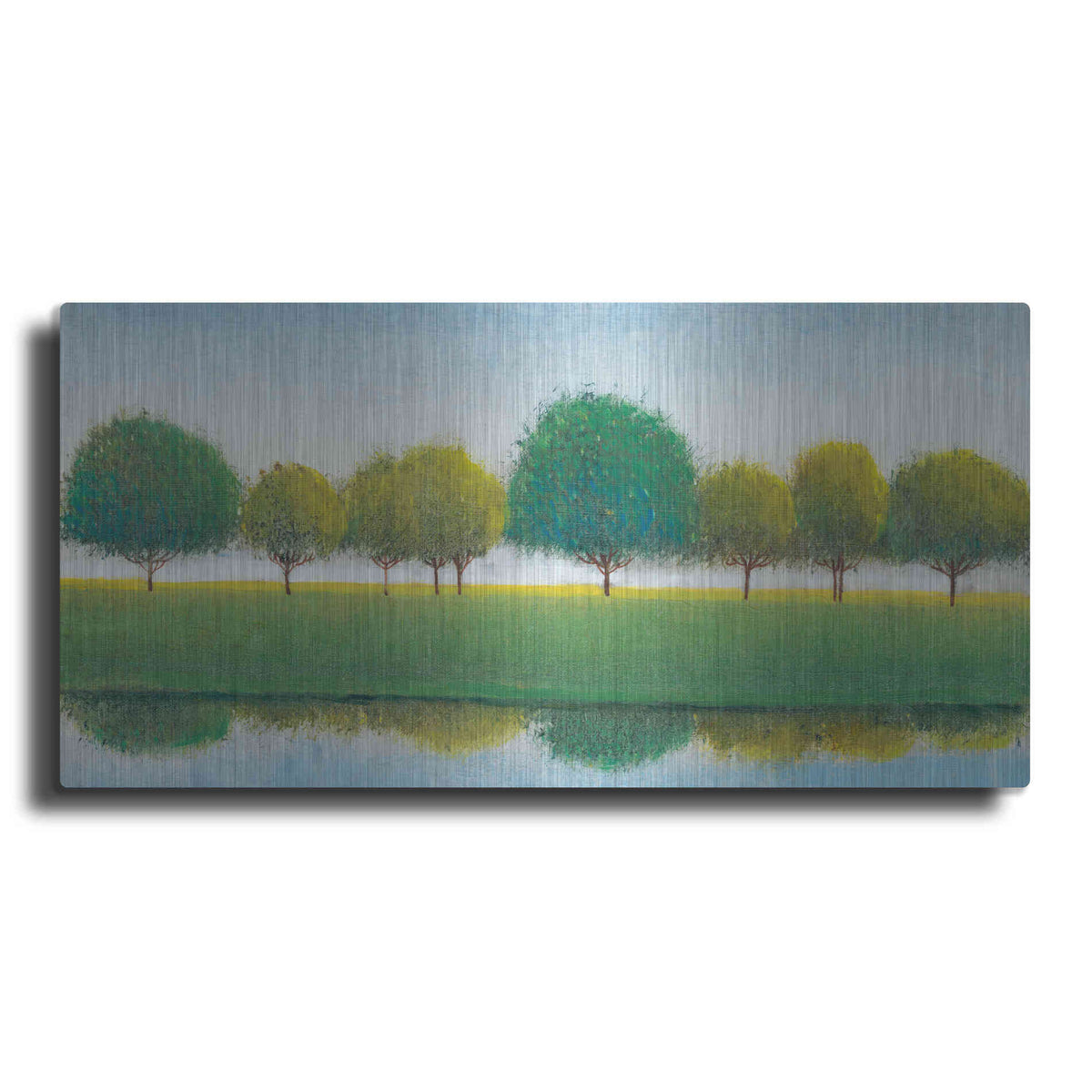 Luxe Metal Art 'Trees in a Line II' by Tim O'Toole, Metal Wall Art