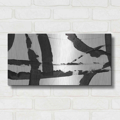 Luxe Metal Art 'Obsidian Harmony I' by Tim O'Toole, Metal Wall Art,24x12