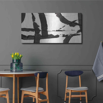 Luxe Metal Art 'Obsidian Harmony I' by Tim O'Toole, Metal Wall Art,48x24