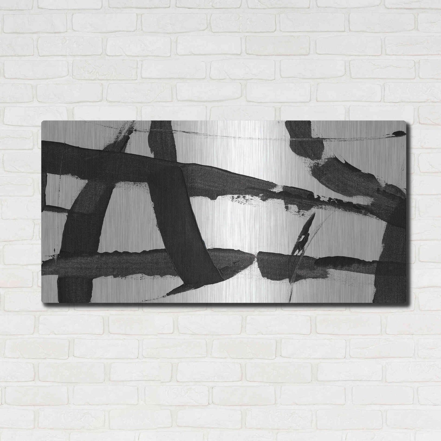 Luxe Metal Art 'Obsidian Harmony II' by Tim O'Toole, Metal Wall Art,48x24