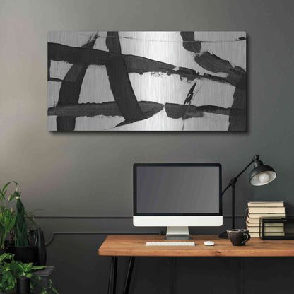 Luxe Metal Art 'Obsidian Harmony II' by Tim O'Toole, Metal Wall Art,48x24
