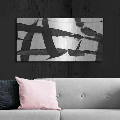 Luxe Metal Art 'Obsidian Harmony II' by Tim O'Toole, Metal Wall Art,48x24