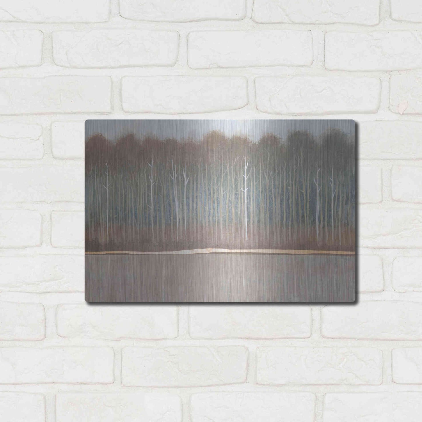 Luxe Metal Art 'Along the River Bank II' by Tim O'Toole, Metal Wall Art,16x12