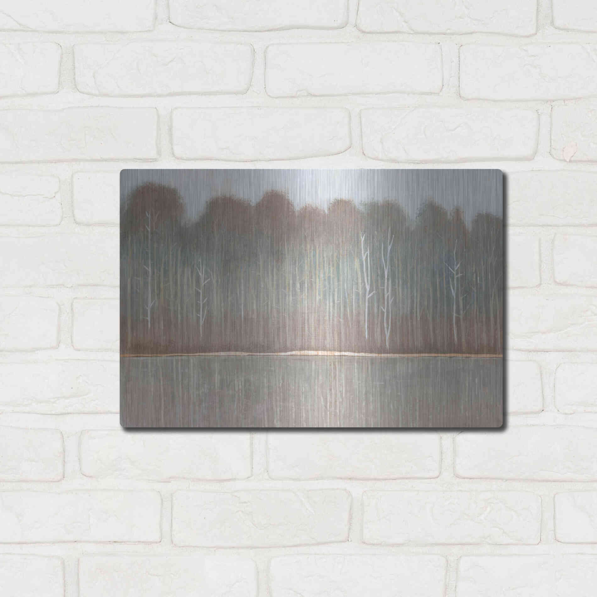 Luxe Metal Art 'Along the River Bank I' by Tim O'Toole, Metal Wall Art,16x12