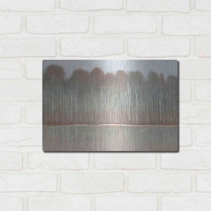 Luxe Metal Art 'Along the River Bank I' by Tim O'Toole, Metal Wall Art,16x12