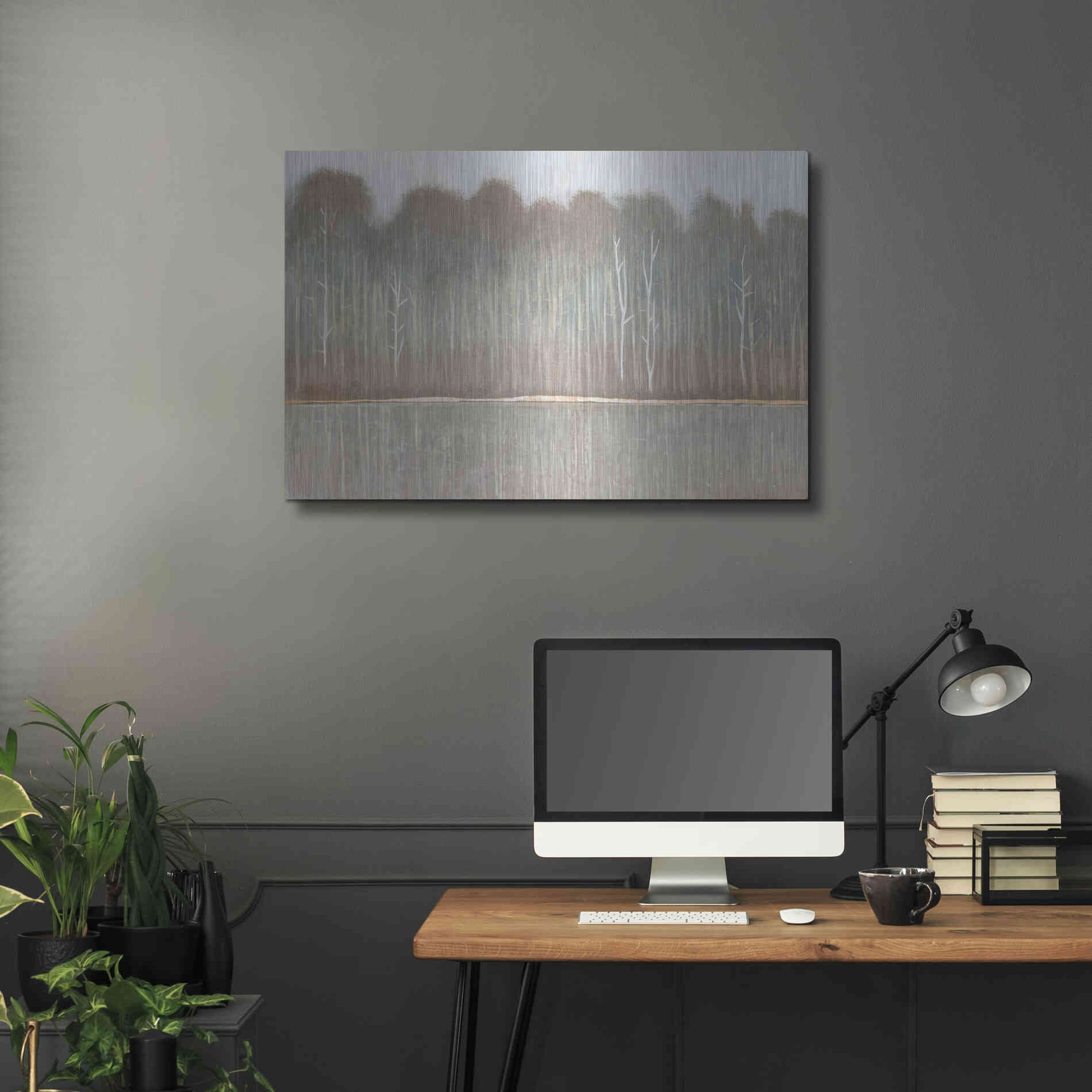 Luxe Metal Art 'Along the River Bank I' by Tim O'Toole, Metal Wall Art,36x24