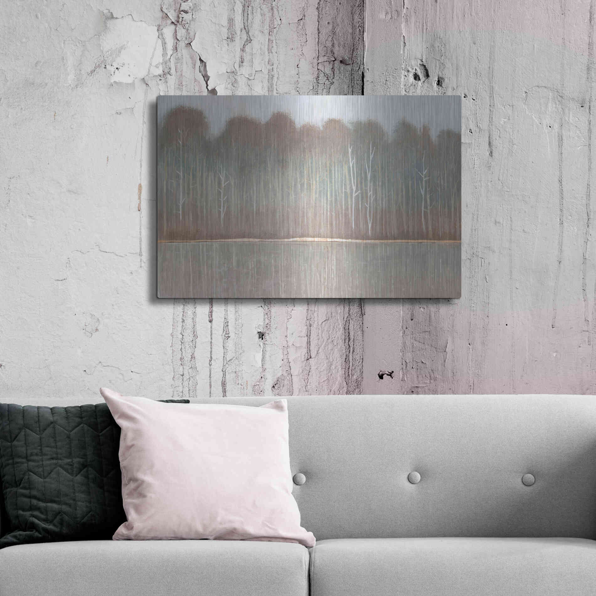 Luxe Metal Art 'Along the River Bank I' by Tim O'Toole, Metal Wall Art,36x24