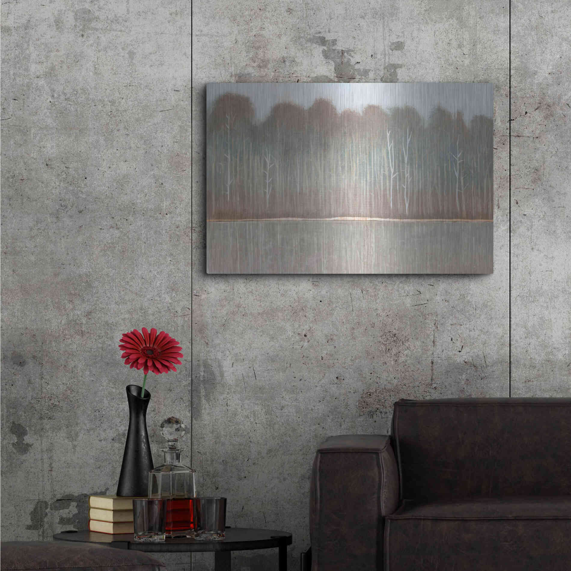 Luxe Metal Art 'Along the River Bank I' by Tim O'Toole, Metal Wall Art,36x24