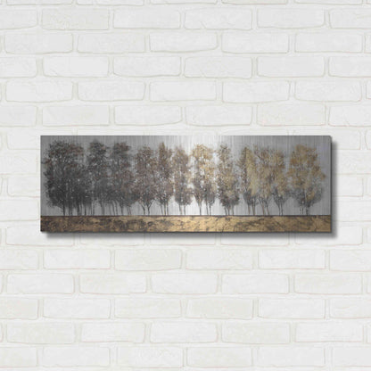 Luxe Metal Art 'Gilt Foliage' by Tim O'Toole, Metal Wall Art,36x12