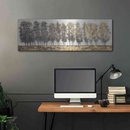Luxe Metal Art 'Gilt Foliage' by Tim O'Toole, Metal Wall Art,48x16