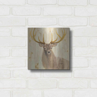 Luxe Metal Art 'Forest King' by Albena Hristova, Metal Wall Art,12x12