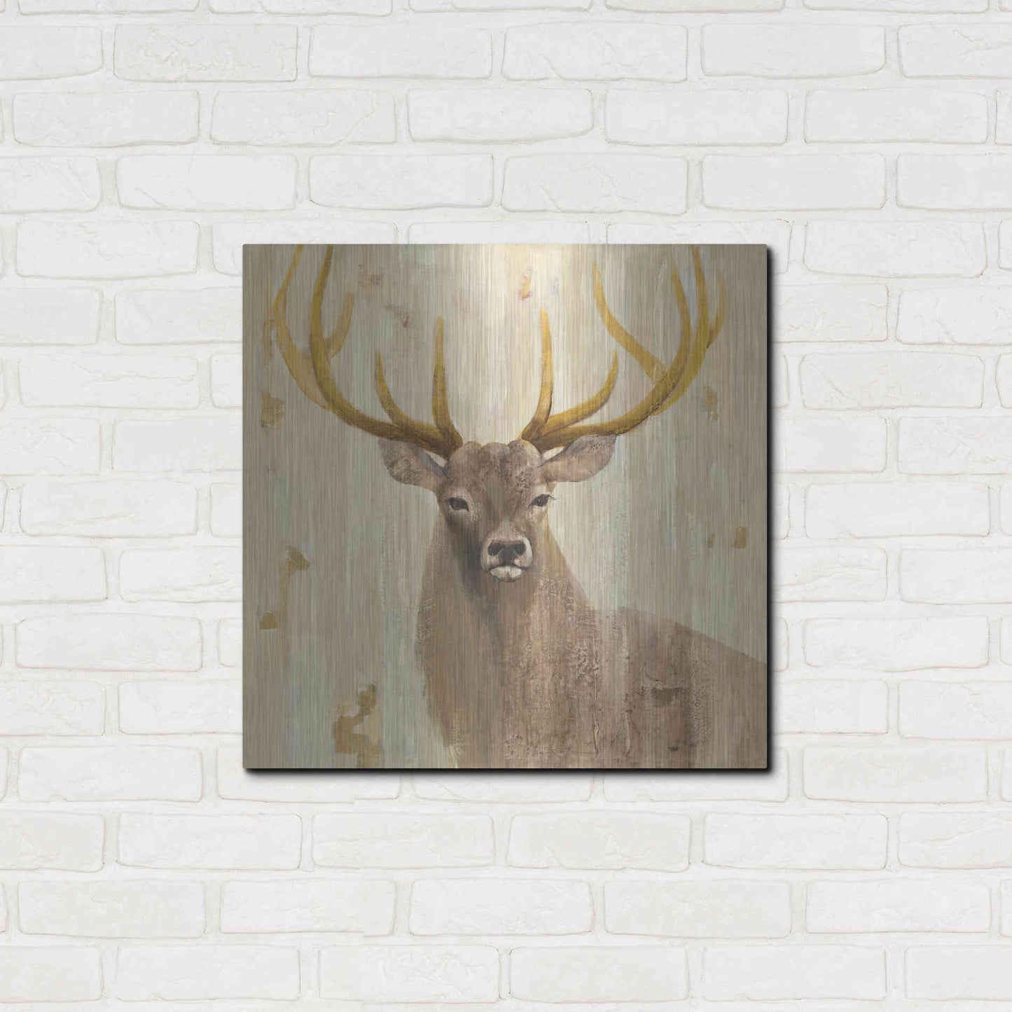 Luxe Metal Art 'Forest King' by Albena Hristova, Metal Wall Art,24x24