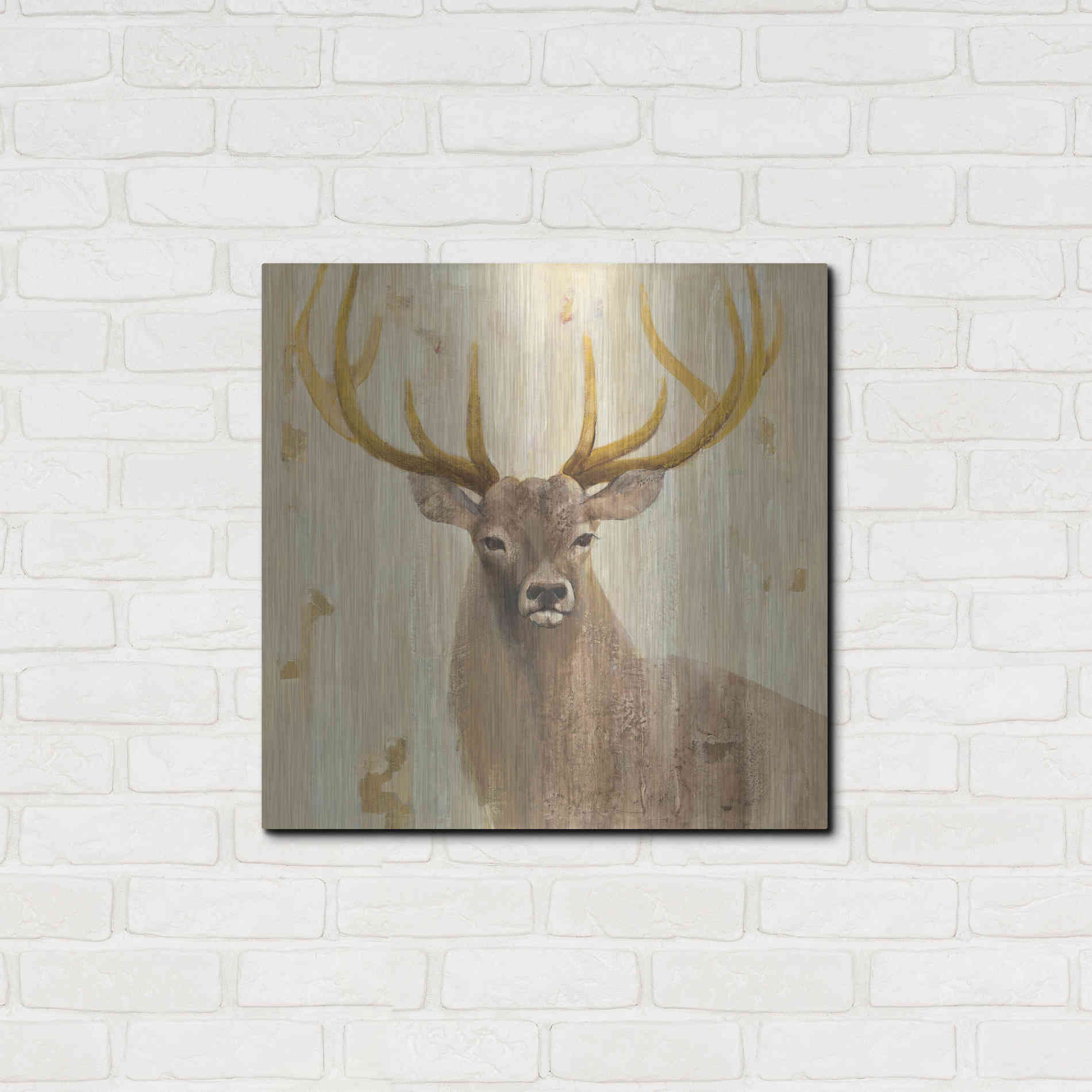 Luxe Metal Art 'Forest King' by Albena Hristova, Metal Wall Art,24x24