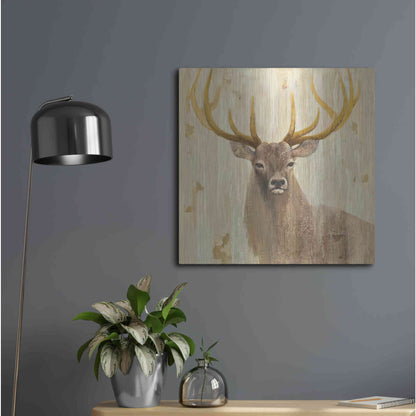 Luxe Metal Art 'Forest King' by Albena Hristova, Metal Wall Art,24x24