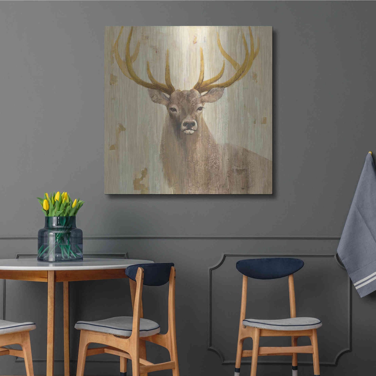 Luxe Metal Art 'Forest King' by Albena Hristova, Metal Wall Art,36x36