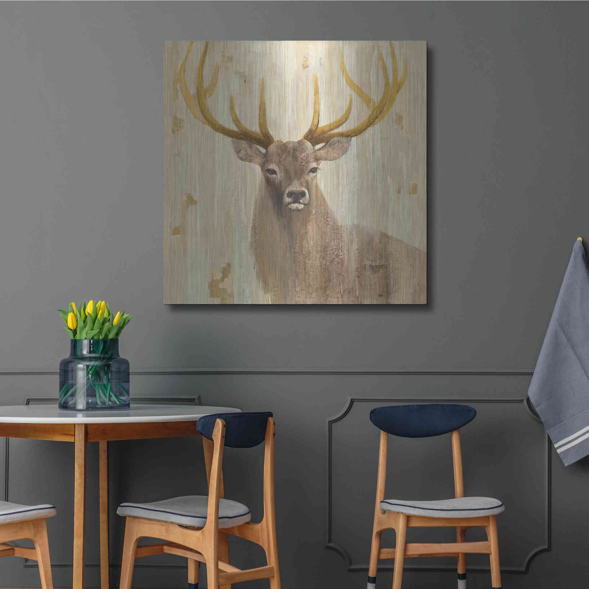 Luxe Metal Art 'Forest King' by Albena Hristova, Metal Wall Art,36x36