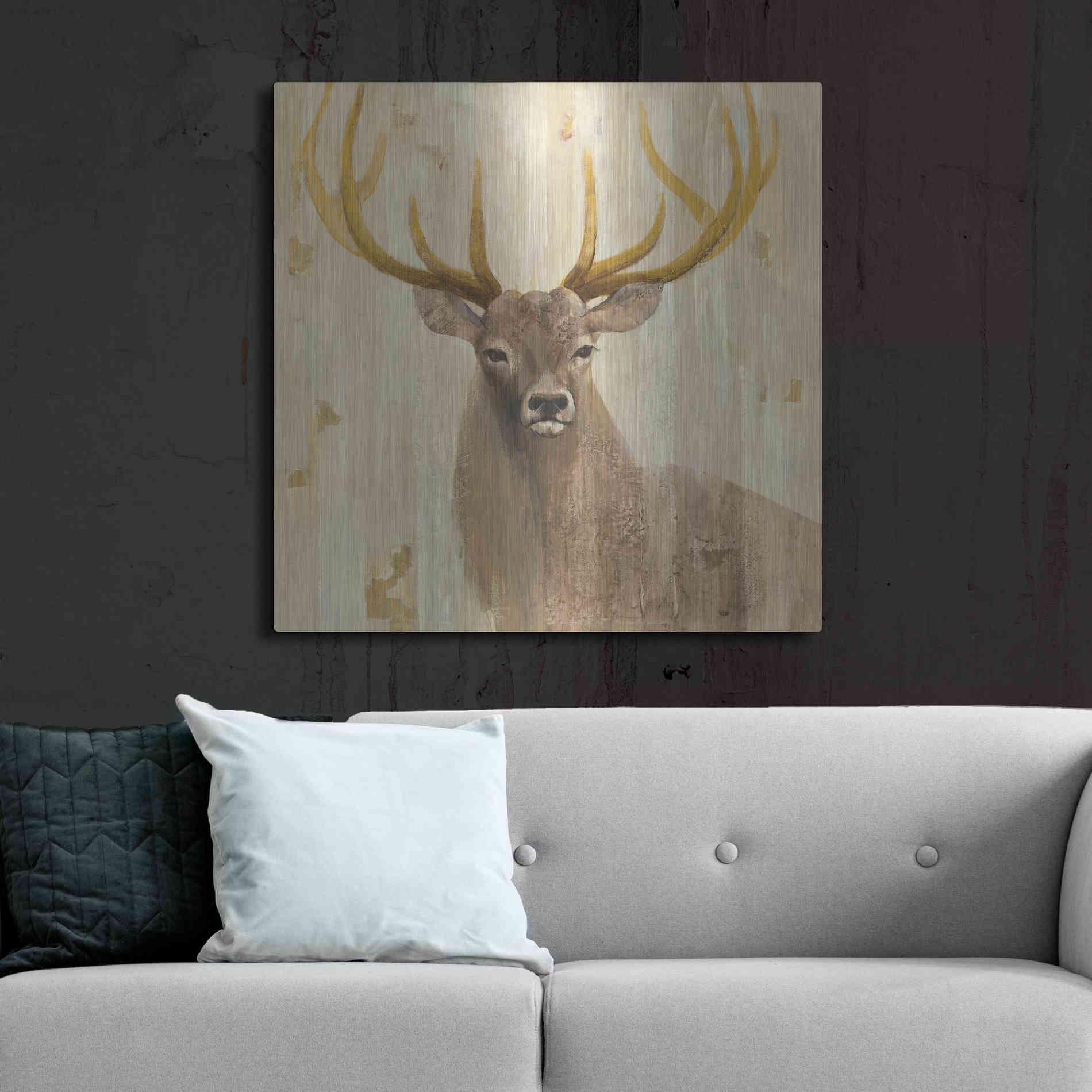 Luxe Metal Art 'Forest King' by Albena Hristova, Metal Wall Art,36x36