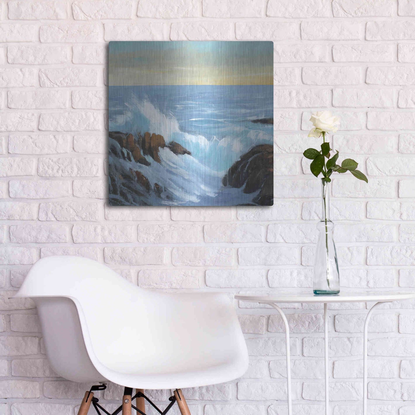 Luxe Metal Art 'Rip Tide II' by Tim O'Toole, Metal Wall Art,24x24